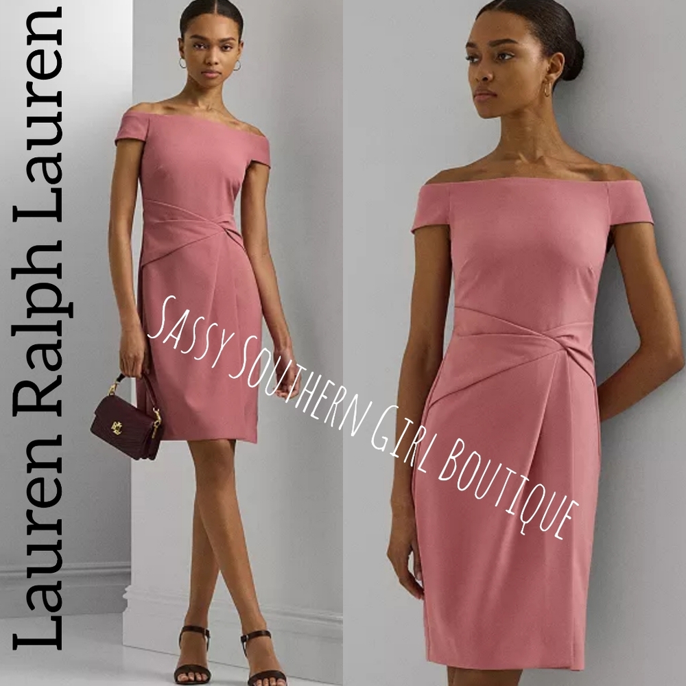 ⭐🆕 Ralph Lauren Dusty Pink Midi Dress
